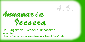 annamaria vecsera business card