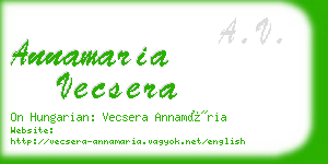 annamaria vecsera business card